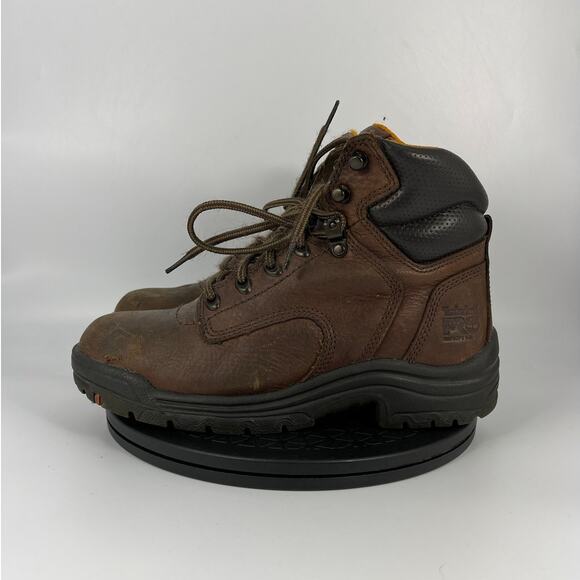 Womens Timberland Pro Gear Titan Comp Toe Boots Size 7 Brown Black - Picture 1 of 6